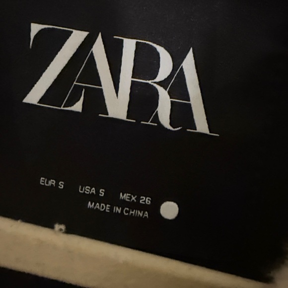 Zara Faux Cream Shearling Biker Jacket (Size Small) - Picture 8 of 8